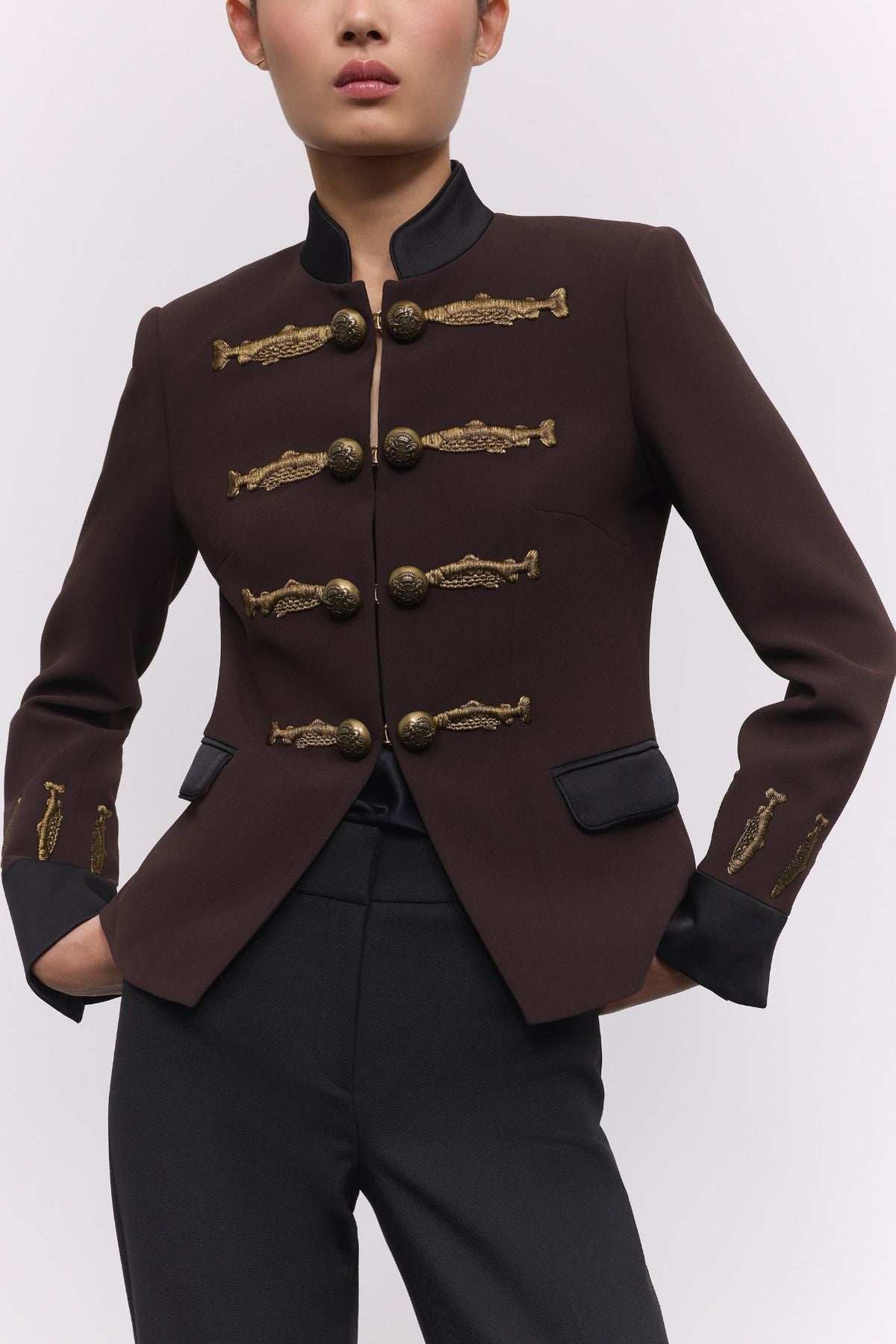 Blazer militar marrón Nuvola - Edición Limitada