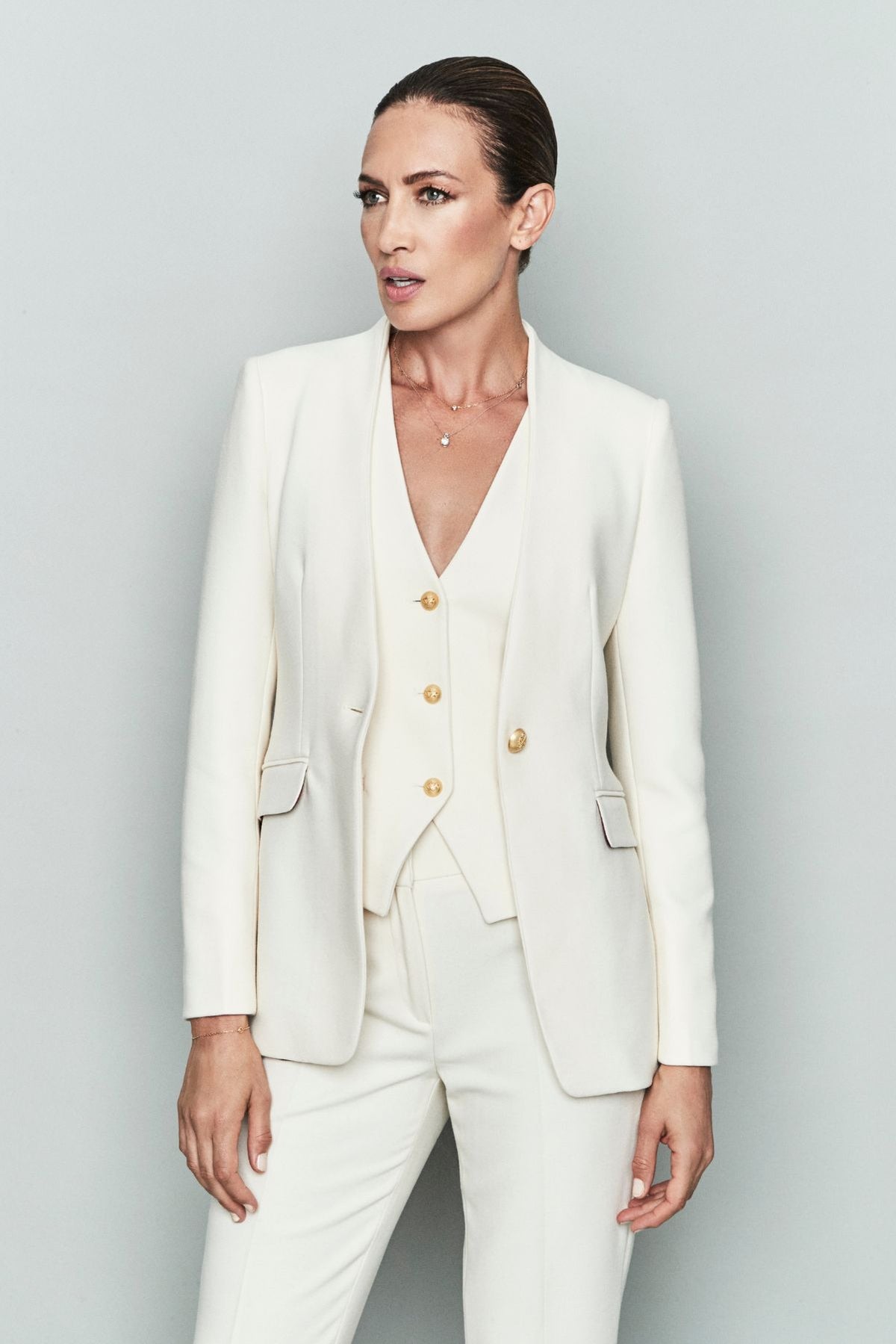 Blazer de sastre cruda Maren - Edición Limitada