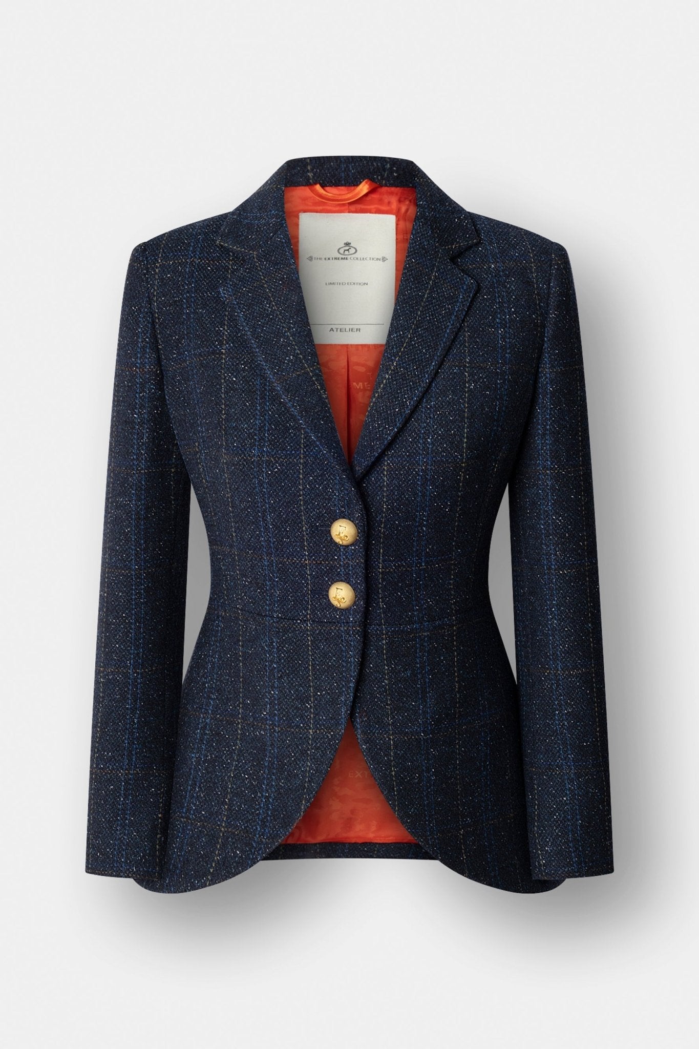 Blazer de lana con acabado premium Morgan de The Extreme Collection en tono azul marino con tejido de lana texturizada.