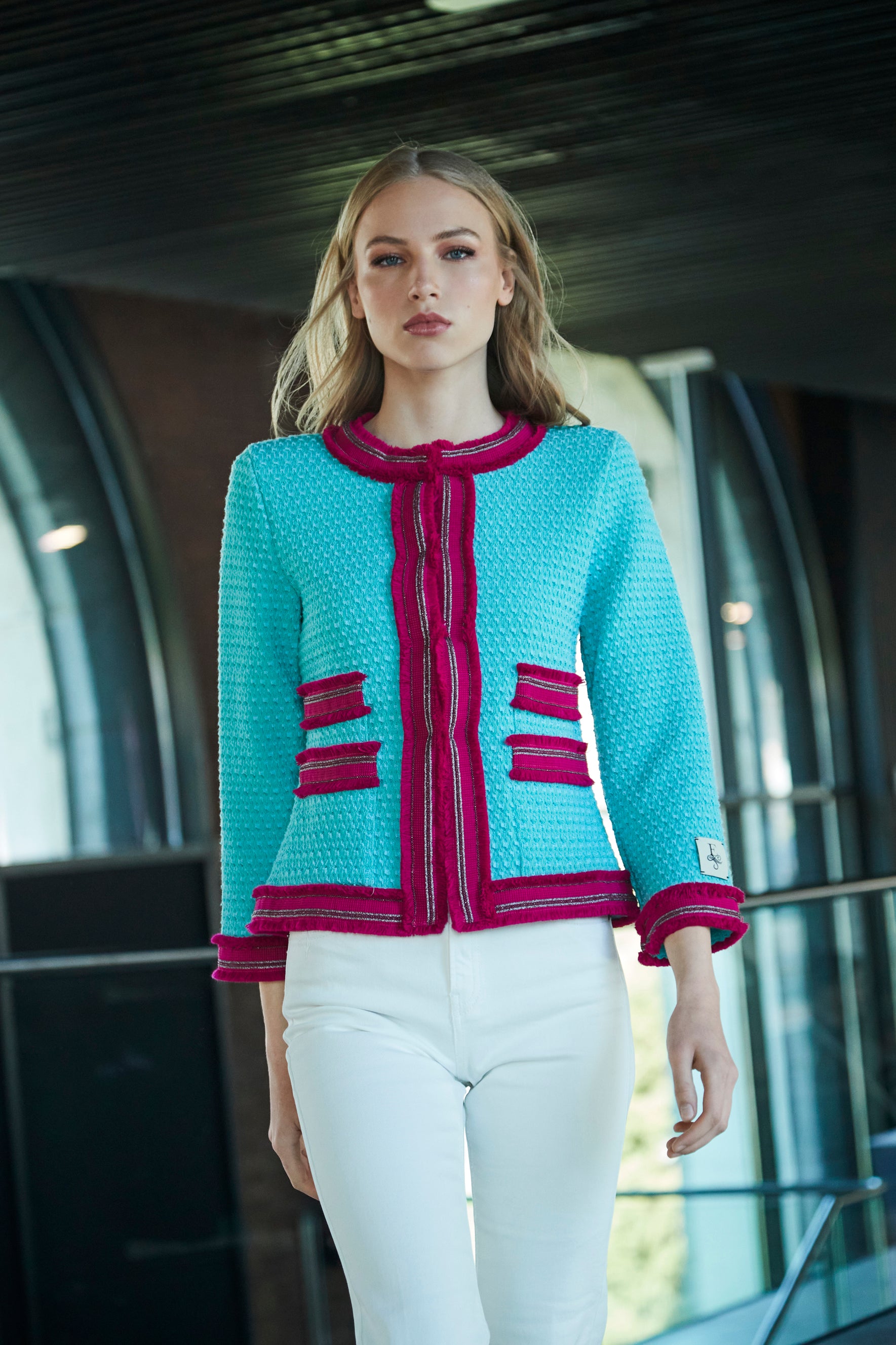 CHAQUETA PUNTO VERDE COTY