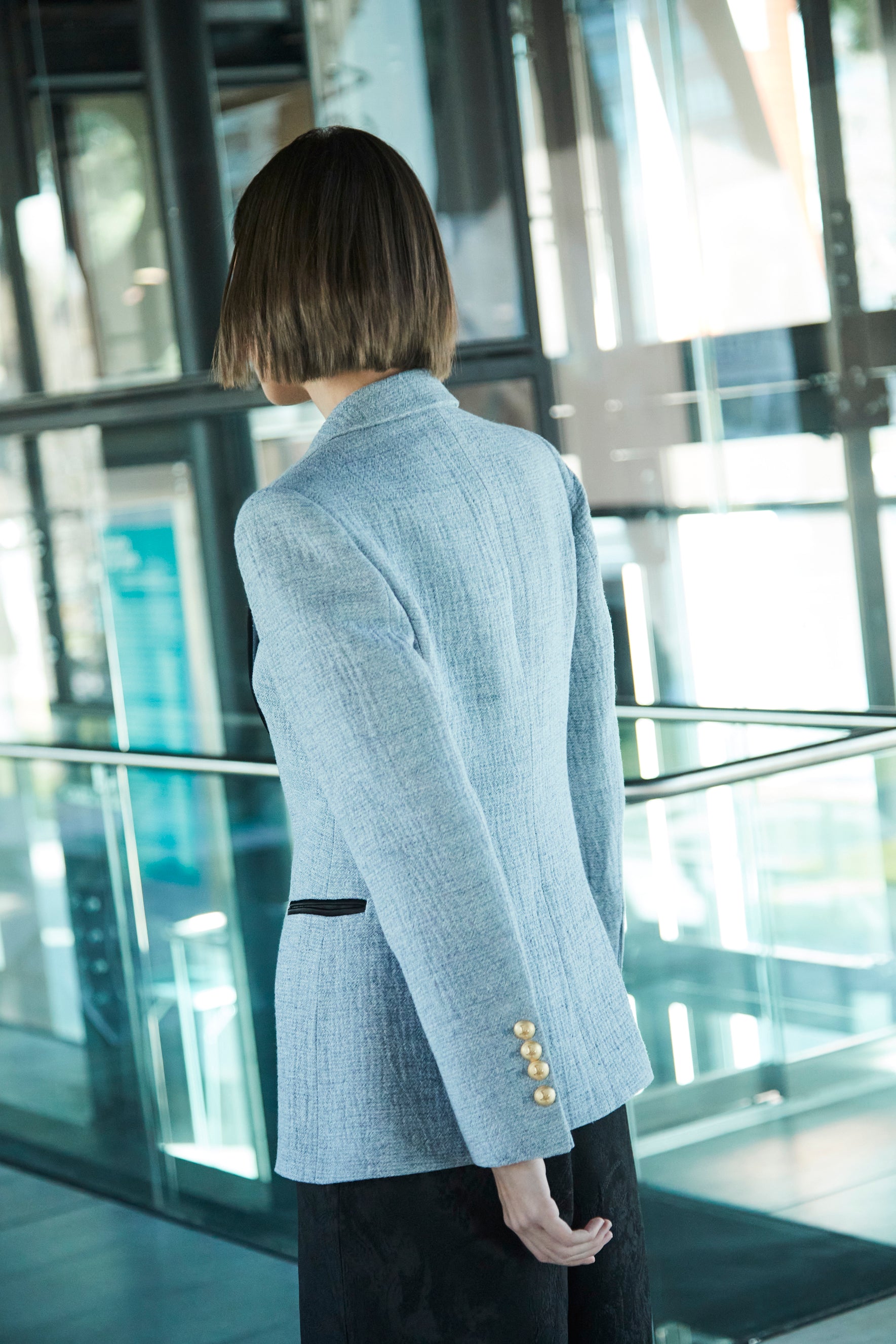BLAZER AZUL SOLAPA NEGRO CIPRIANI