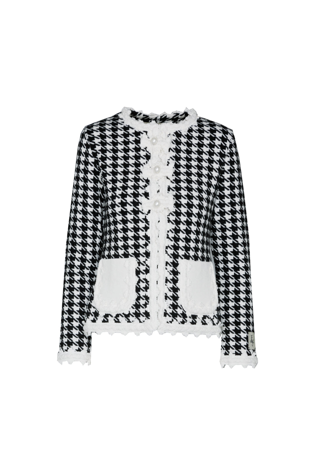 CHAQUETA PATA DE GALLO MARFIL GENEVA