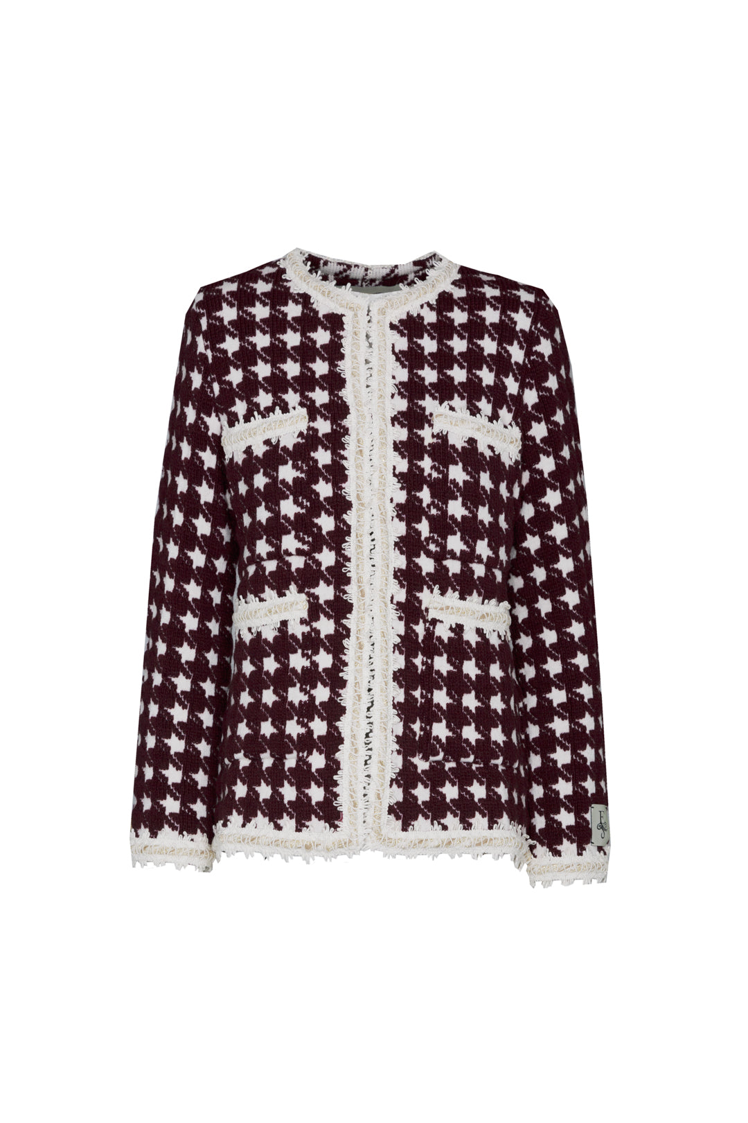 CHAQUETA CORTA PATA DE GALLO VINO MARGOT