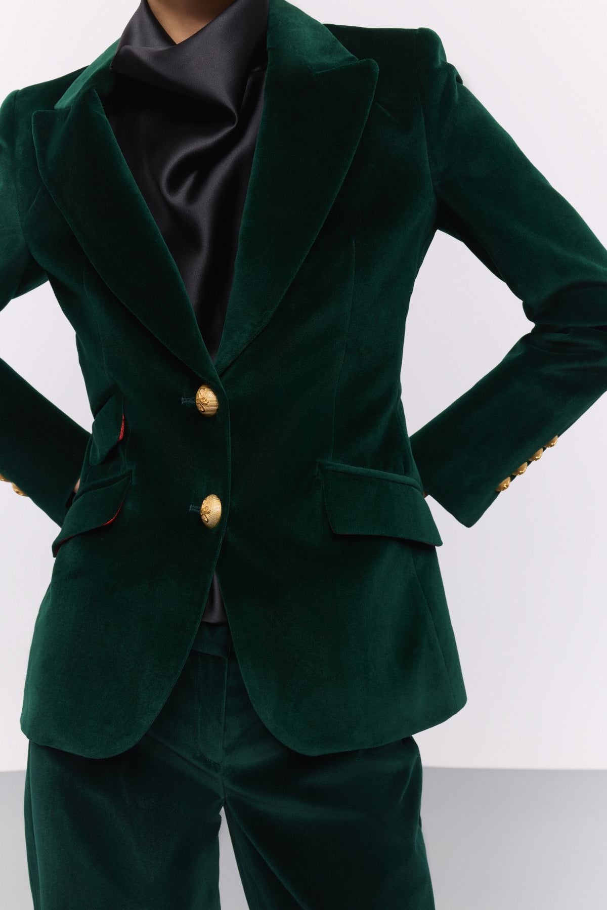 Oliva Green Velvet Blazer - Limited Edition