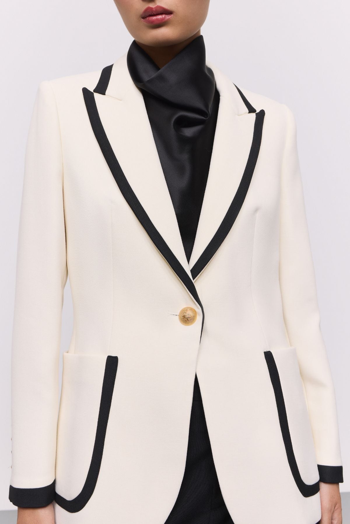 Laurent Two-Tone Blazer with Piping - Limited Edition