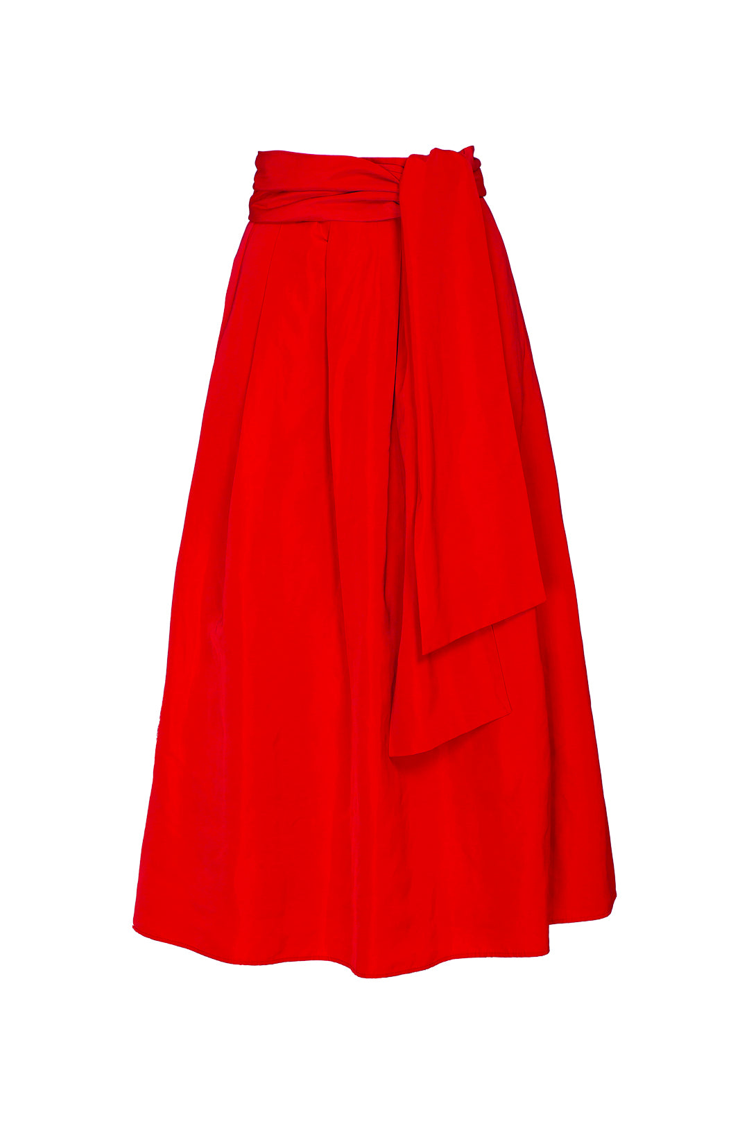 Falda midi estructurada roja - Edición Limitada