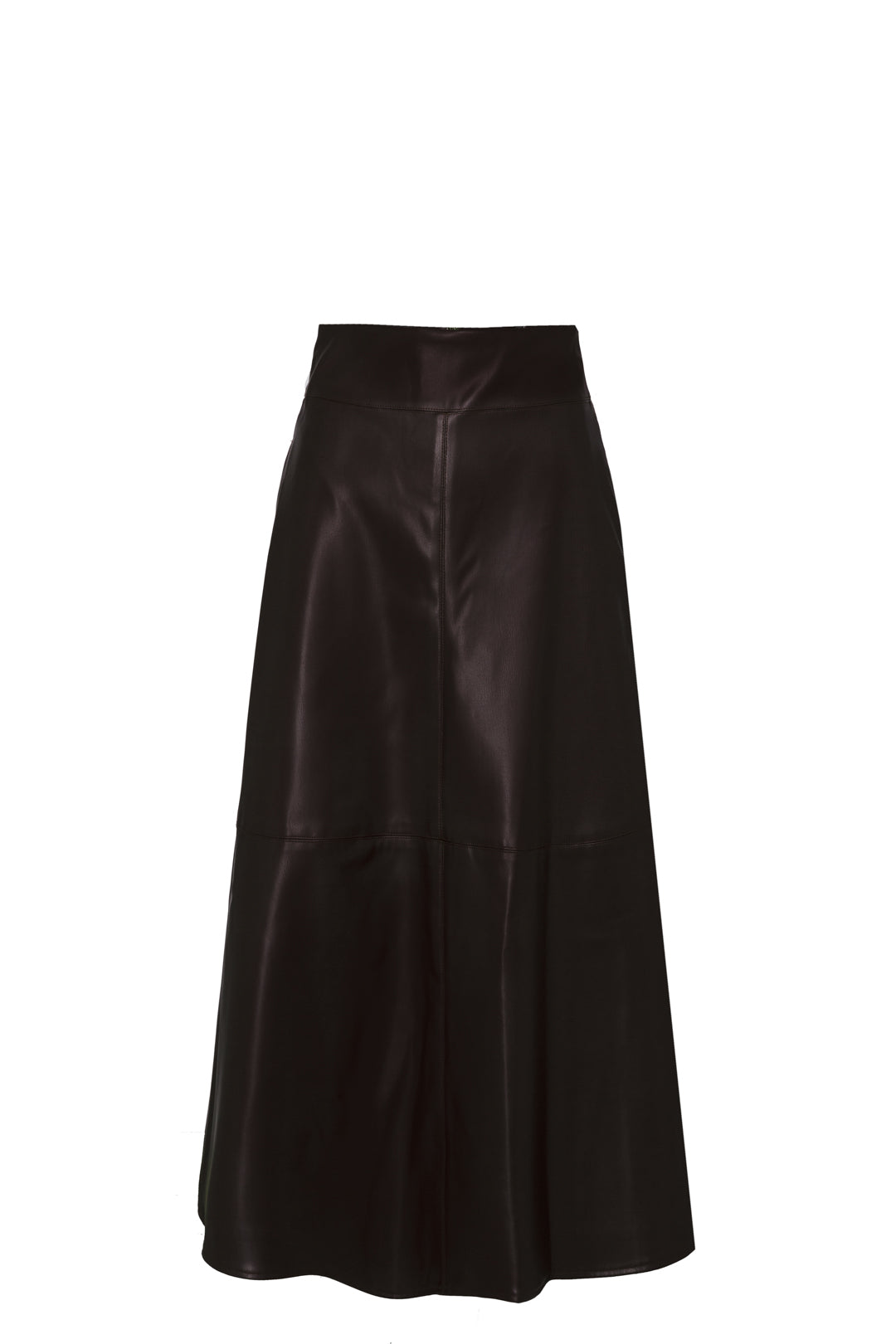 Falda midi ecopiel marron Olive - Edición Limitada