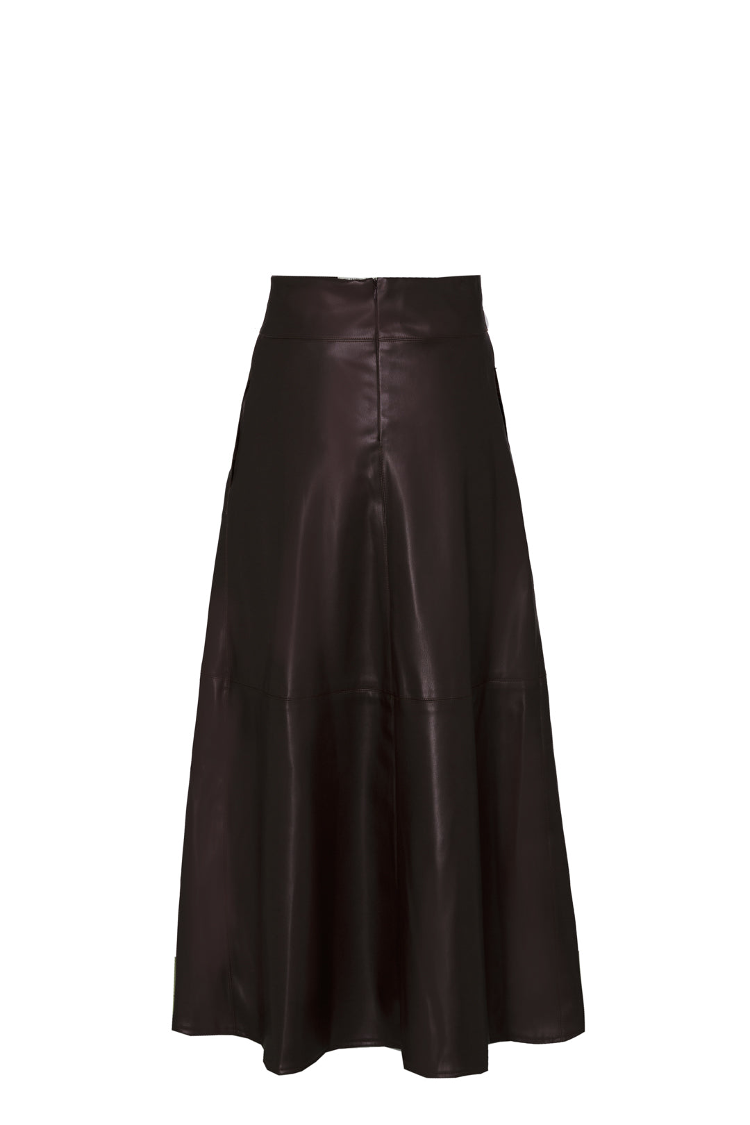 Falda midi ecopiel marron Olive - Edición Limitada