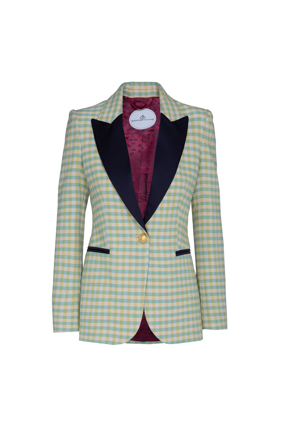 BLAZER CUADRO VICHY FIONA AZUL - THE EXTREME COLLECTION