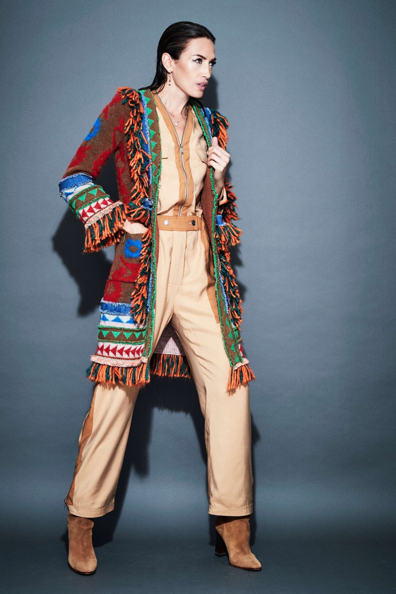 CHAQUETA LARGA PUNTO FIORELLE - THE EXTREME COLLECTION