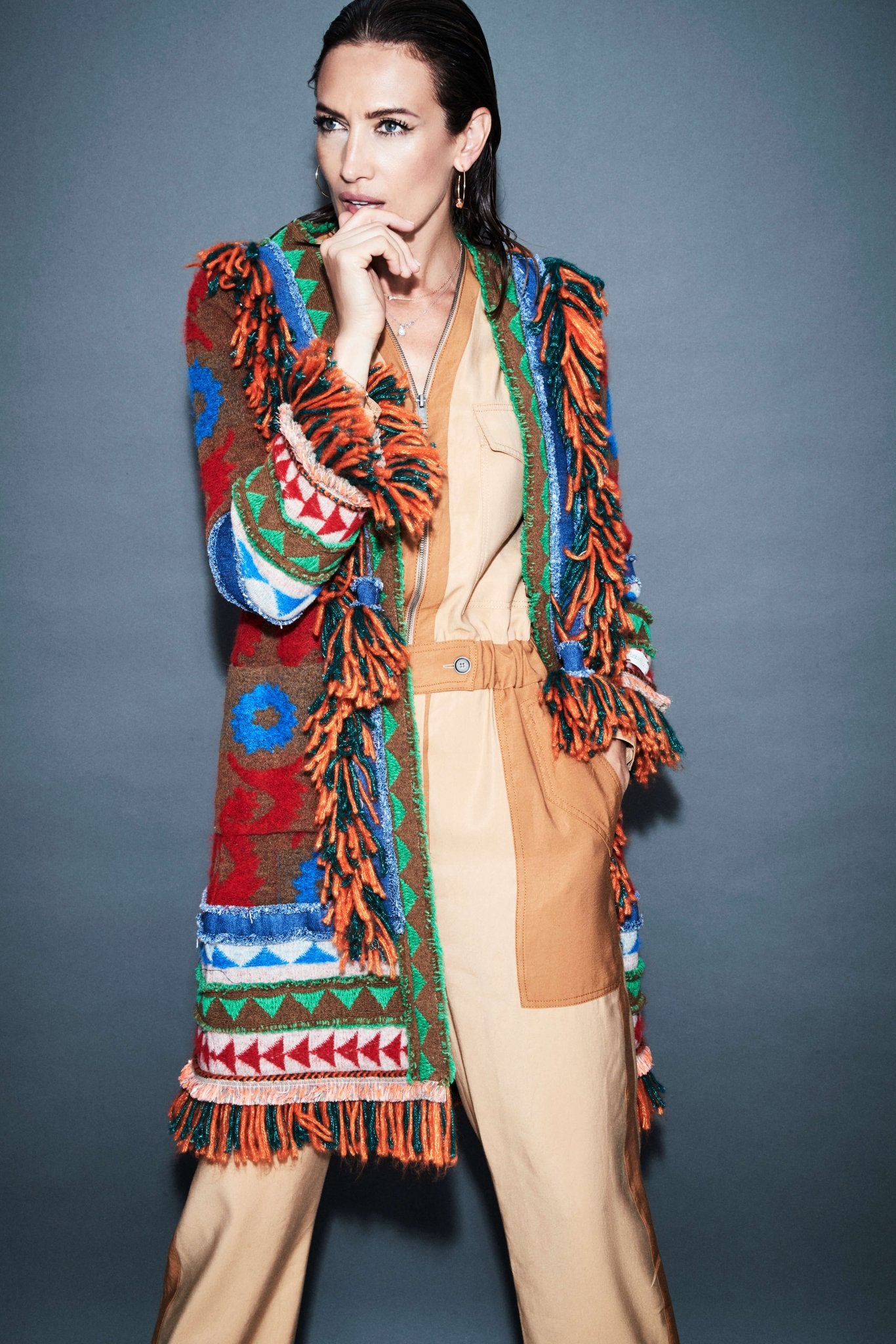 CHAQUETA LARGA PUNTO FIORELLE - THE EXTREME COLLECTION